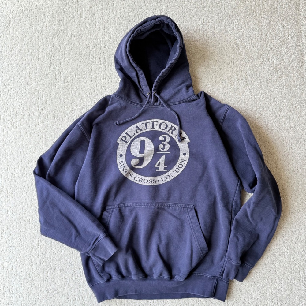 Harry‎ Potter Platform 9 3/4 Kings Cross London Hoodie Sweatshirt men's small